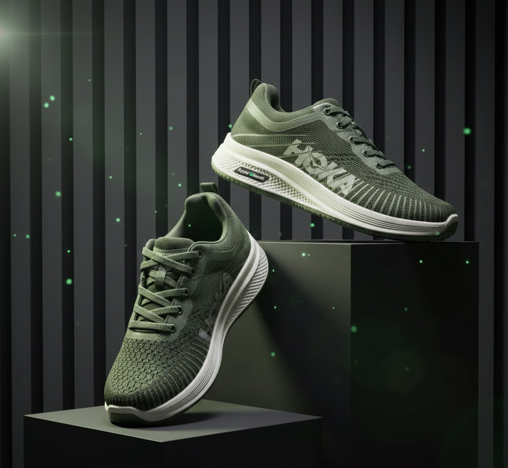 “LECWASS Green Lightweight Sports Sneakers for Men | Breathable Running Shoes”u