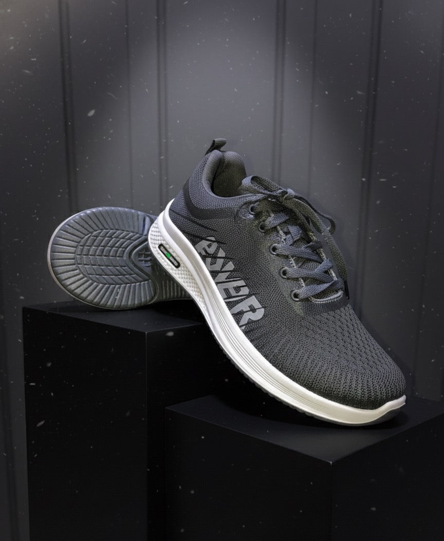 LECWASS Grey Breathable Mesh Running Shoes for Men | Lightweight Comfortable Sports Sneaker