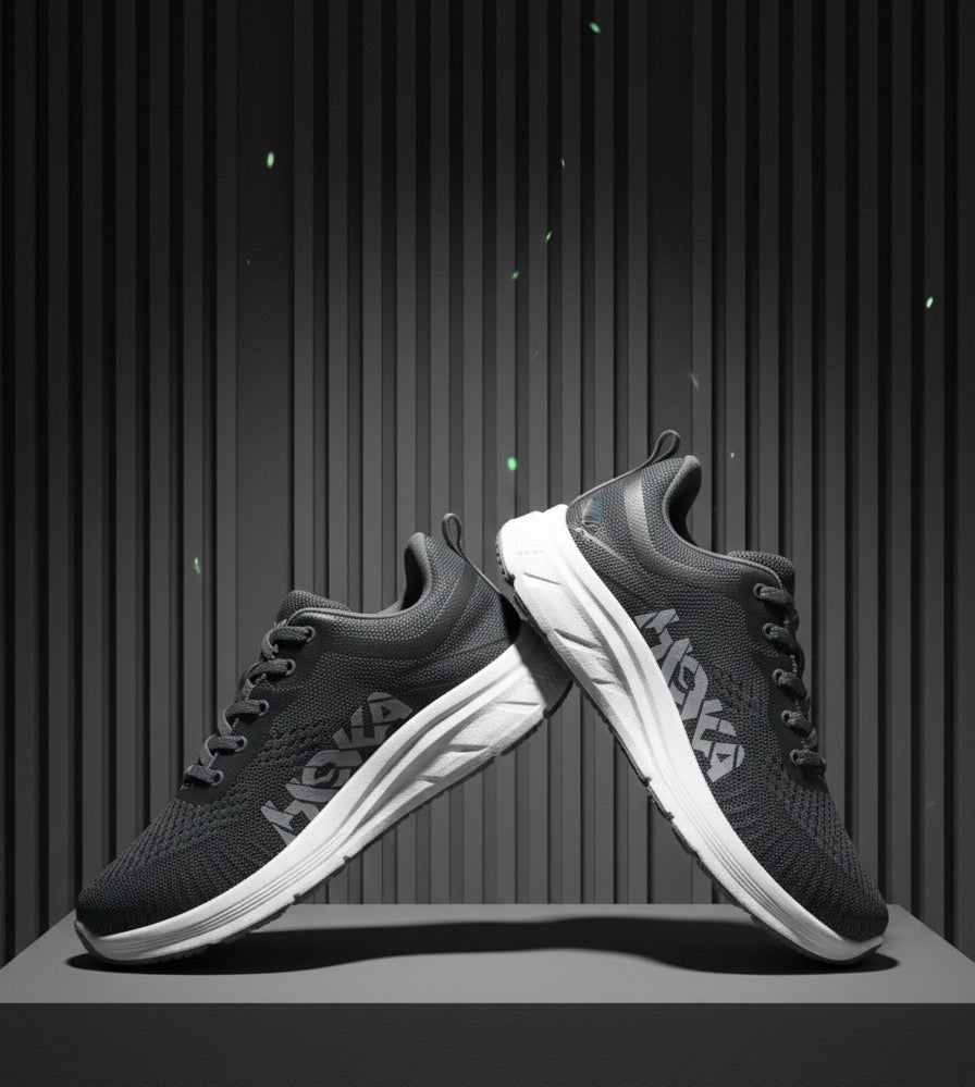 LECWASS Grey Breathable Mesh Running Shoes for Men | Lightweight Comfortable Sports Sneaker