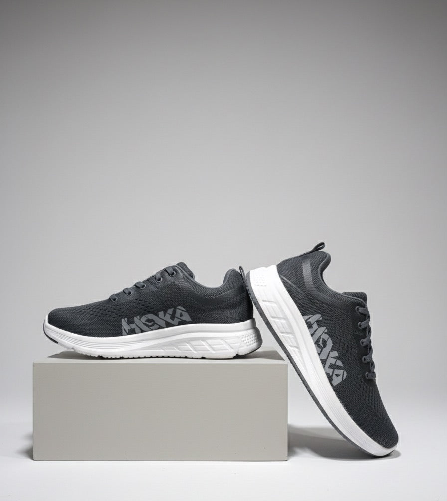 LECWASS Grey Breathable Mesh Running Shoes for Men | Lightweight Comfortable Sports Sneaker