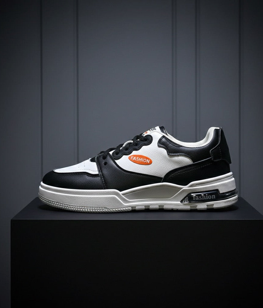 LECWAS Premium Sneakers | Black & White Trendy Casual Shoes | Comfort & Style