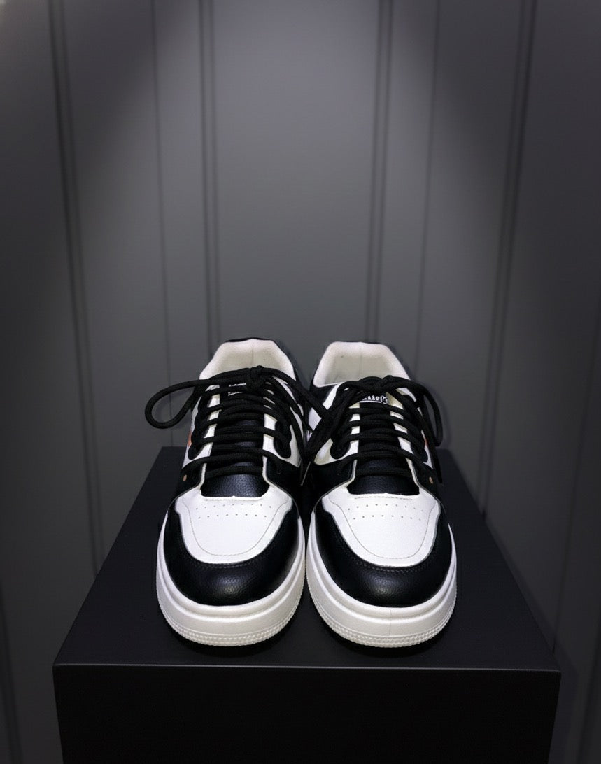LECWAS Premium Sneakers | Black & White Trendy Casual Shoes | Comfort & Style