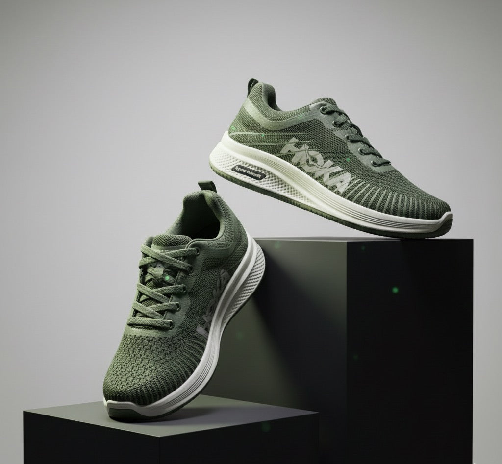 “LECWASS Green Lightweight Sports Sneakers for Men | Breathable Running Shoes”u